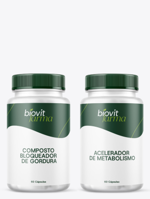 Bloqueador de Gordura 60 Cápsulas + Acelerador de Metabolismo 60 Cápsulas