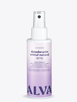 Desodorante Spray Cristal Natural Lavanda Vegano 120ml Alva