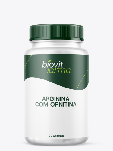 Arginina + Ornitina 90 Cápsulas – Pré Treino